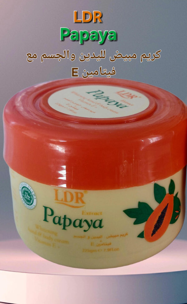 LDR PAPAYA Whitening hand & body cream +Vitamin E   كريم بابايا مبيض لليدين والجسم مع فيتامين E